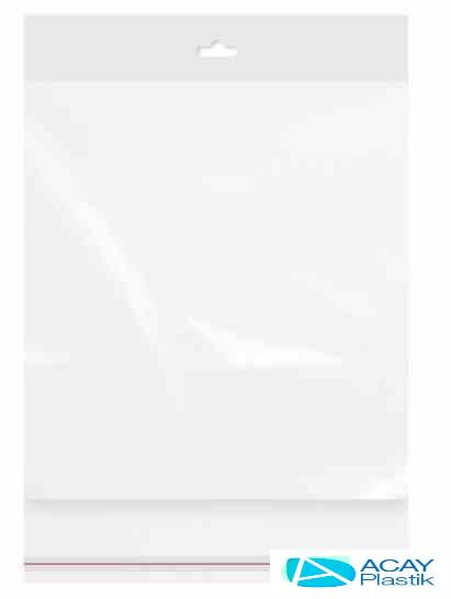 Askılı (Meksika Şapka) Bantlı Şeffaf Opp Torba 22x31+9 cm - 500 Adet